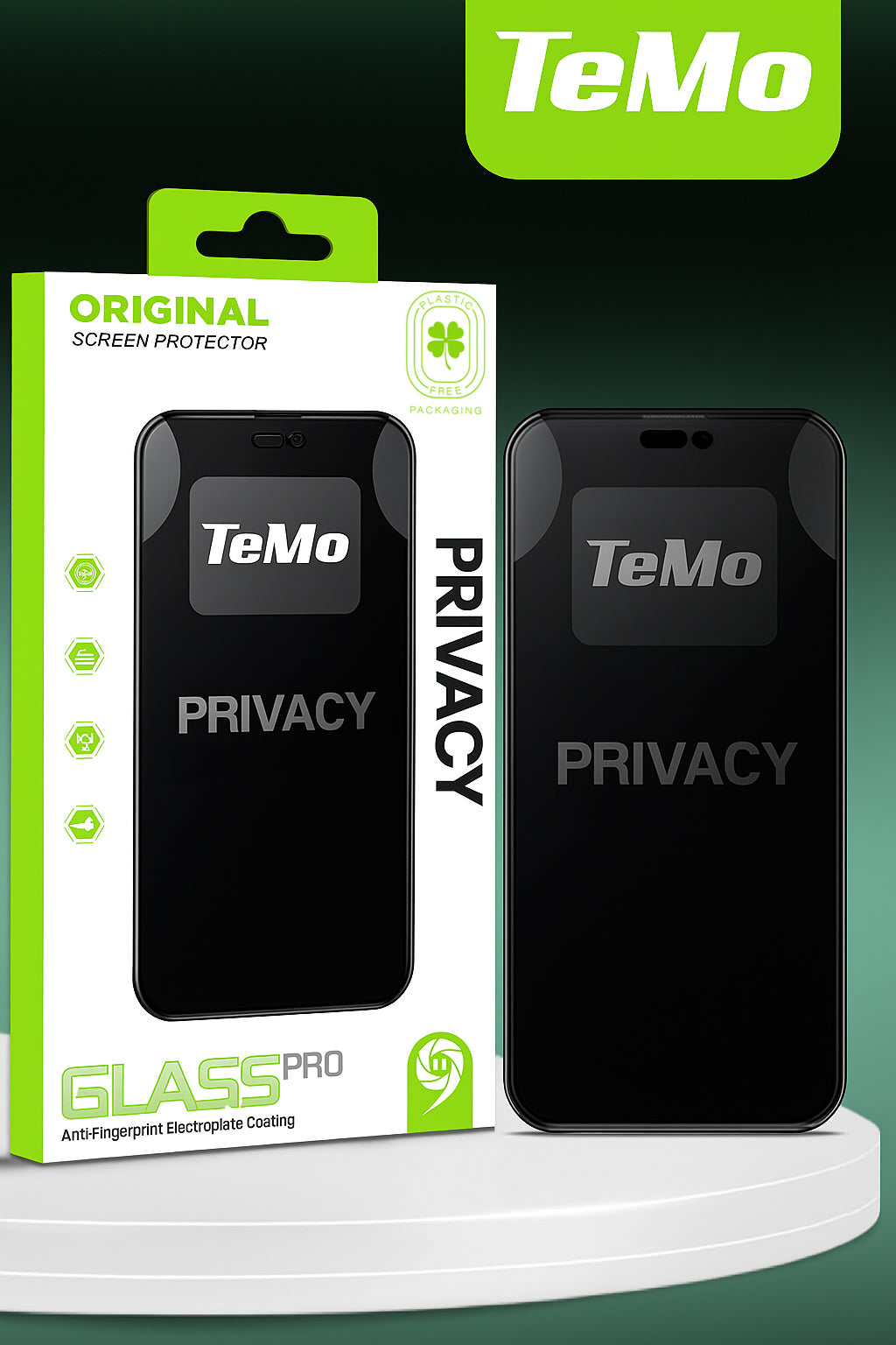 TeMo Tempered Glass 5D Full für iPhone 17 Pro Max