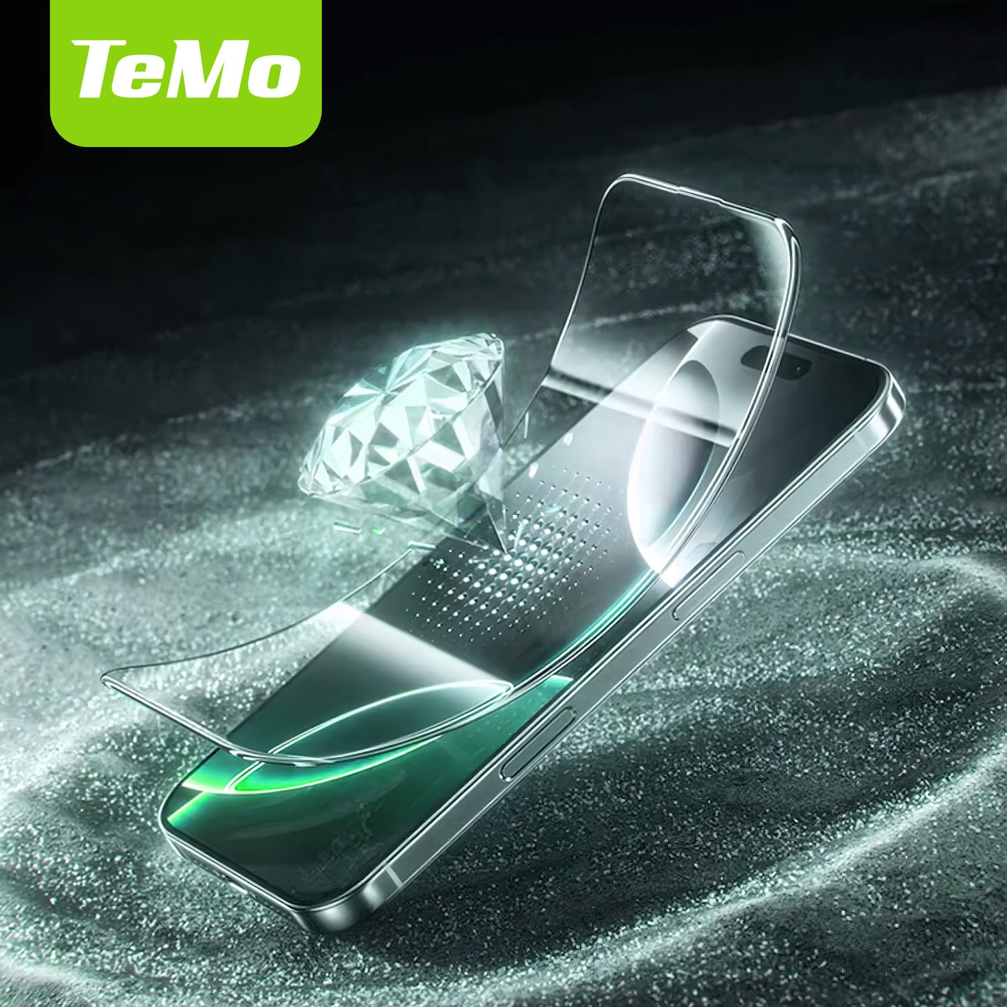 TeMo Tempered Glass 5D Full für iPhone 17 Pro Max