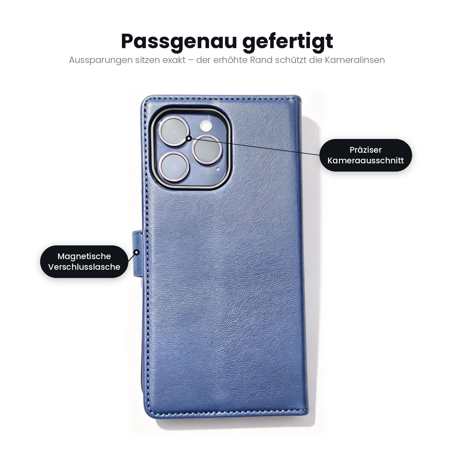 TeMo Deluxe Flip Case 2 in 1 Back Case für iPhone 16e