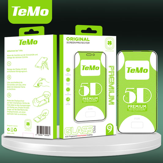 TeMo Tempered Glass 5D Full für iPhone 17